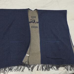 Salvatore Ferragamo Blue and Beige Wrap